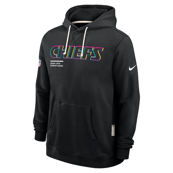 Kansas City Chiefs Nike Tall 2025 NFL Crucial Catch Sideline Standard Issue Dri-FIT Hoodie - Black