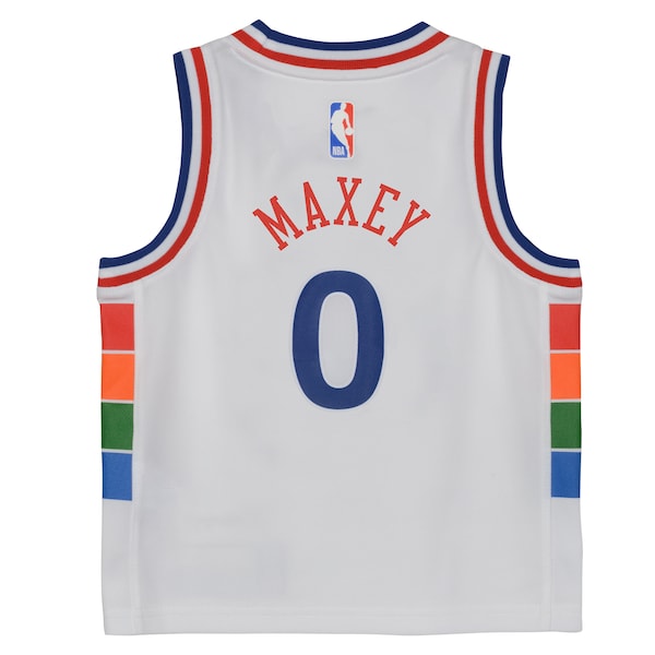 Tyrese Maxey Philadelphia 76ers Nike Preschool 2024/25 Swingman Player Jersey -  City Edition - White