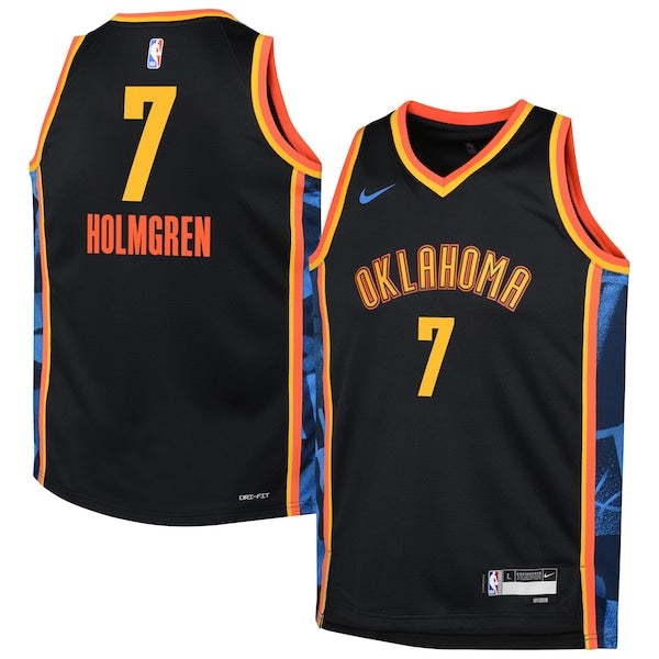 Chet Holmgren Oklahoma City Thunder Nike Youth 2024/25 Swingman Player Jersey - City Edition - Black