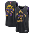 Luka Dončić Los Angeles Lakers  Youth 2025/26 City Edition Fast Break Jersey - Black
