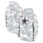 Dallas Cowboys Nike 2024 Salute to Service Club Fleece Pullover Hoodie - Arctic Camo
