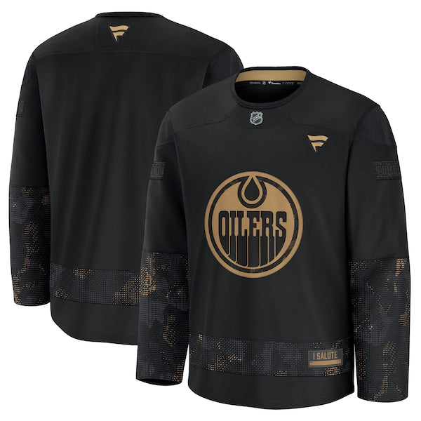Edmonton Oilers  2024 Military Appreciation Practice Jersey - Black