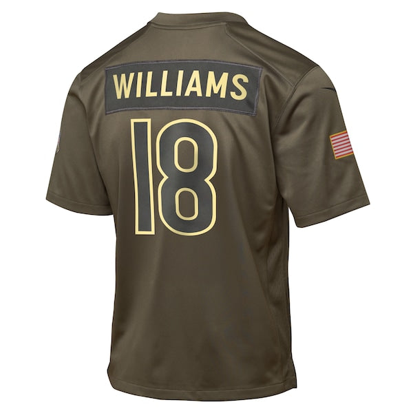 Caleb Williams Chicago Bears Nike Youth 2025 Salute to Service Game Jersey - Olive