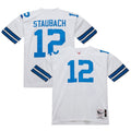 Roger Staubach Dallas Cowboys 1975  Authentic Throwback Retired Player Jersey - White/Royal