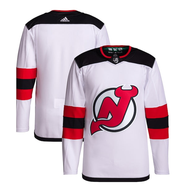 New Jersey Devils adidas Away Primegreen Authentic Jersey – White