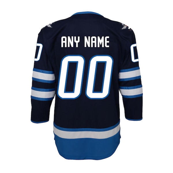 Winnipeg Jets Youth Home Premier Custom Jersey - Navy