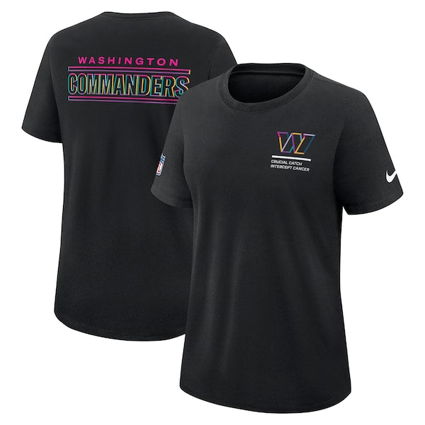 Washington Commanders Nike Women's 2025 NFL Crucial Catch Tri-Blend Dri-FIT T-Shirt - Black