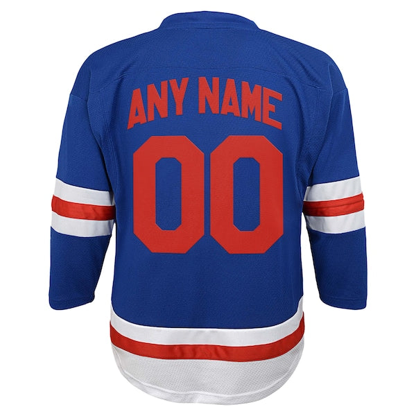 New York Rangers Youth Replica Custom Jersey - Blue