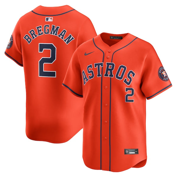 Alex Bregman Houston Astros Nike Alternate Limited Player Jersey – Orange