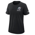 Miami Dolphins Nike Women's 2025 NFL Crucial Catch Tri-Blend Dri-FIT T-Shirt - Black