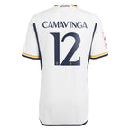 Eduardo Camavinga Los Merengues adidas 2023/24 Home Authentic Jersey - White/Navy