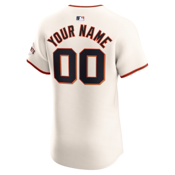 San Francisco Giants Nike Home Elite Custom Jersey - Cream