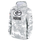 Green Bay Packers Nike 2024 Salute to Service Club Fleece Pullover Hoodie - Arctic Camo