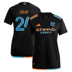 Tayvon Gray New York City FC adidas Women's 2024 24/7 Kit Replica Player Jersey - Black