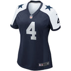Dak Prescott Dallas Cowboys Nike Women's Alternate Game Team Jersey - Navy/White