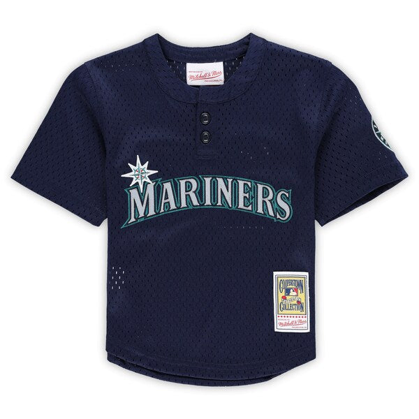 Ken Griffey Jr. Seattle Mariners Toddler Cooperstown Collection Mesh Batting Practice Jersey - Navy