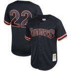 Will Clark San Francisco Giants Cooperstown Collection Mesh Batting Practice Button-Up Jersey - Black