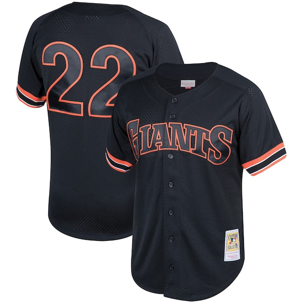 Will Clark San Francisco Giants Cooperstown Collection Mesh Batting Practice Button-Up Jersey - Black