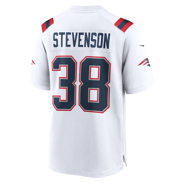Rhamondre Stevenson New England Patriots Nike Game Player Jersey - White/Navy/Red