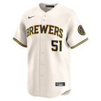 Freddy Peralta Milwaukee Brewers Nike Home Limited Player Jersey - Cream
