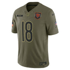 Caleb Williams Chicago Bears Nike 2025 Salute to Service Limited Jersey - Olive