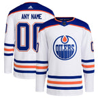 Edmonton Oilers adidas  Away  Primegreen Authentic Custom Jersey - White