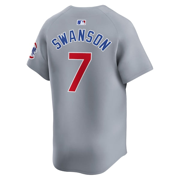 Dansby Swanson Chicago Cubs Nike Road Limited Player Jersey – Gray