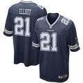 Ezekiel Elliott Dallas Cowboys Nike Game Team Jersey - Navy/White