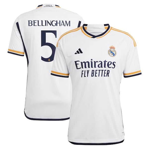 Jude Bellingham Los Merengues adidas 2023/24 Home Replica Jersey - White/Navy