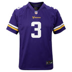 Jordan Addison Minnesota Vikings Nike Youth Team Player Game Jersey - Purple