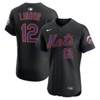 Francisco Lindor New York Mets Nike Alternate Elite Jersey - Black