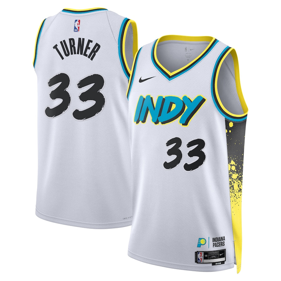 Myles Turner Indiana Pacers Nike City Edition Swingman Jersey 2024 - White