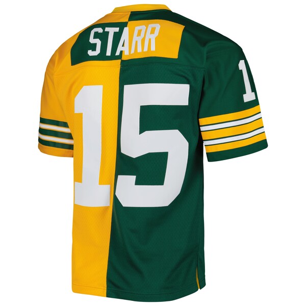 Bart Starr Green Bay Packers 1969 Split Legacy Replica Jersey - Green/Gold