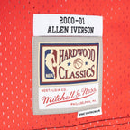 Allen Iverson Philadelphia 76ers Hardwood Classics 2000/01 Split Swingman Jersey - Black/Red