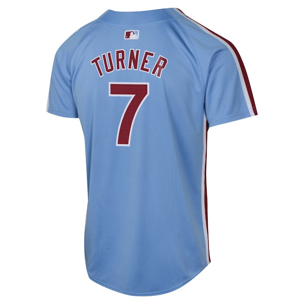 Trea Turner Philadelphia Phillies Nike Youth Alternate Limited Player Jersey - Light Blue/White