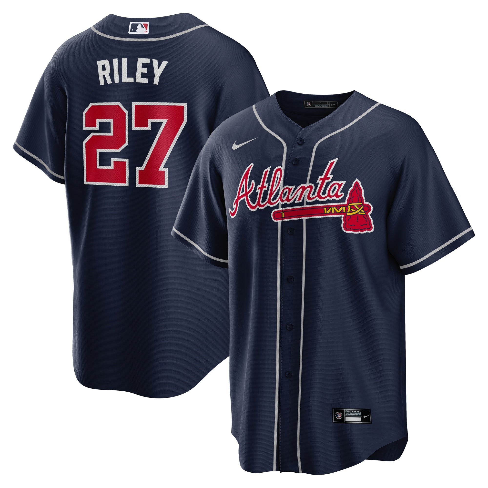 Austin Riley Atlanta Braves Nike Alternate 2 Replica Jersey - Red/Navy/White