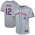 Francisco Lindor New York Mets Nike Youth Road Limited Player Jersey - Gray
