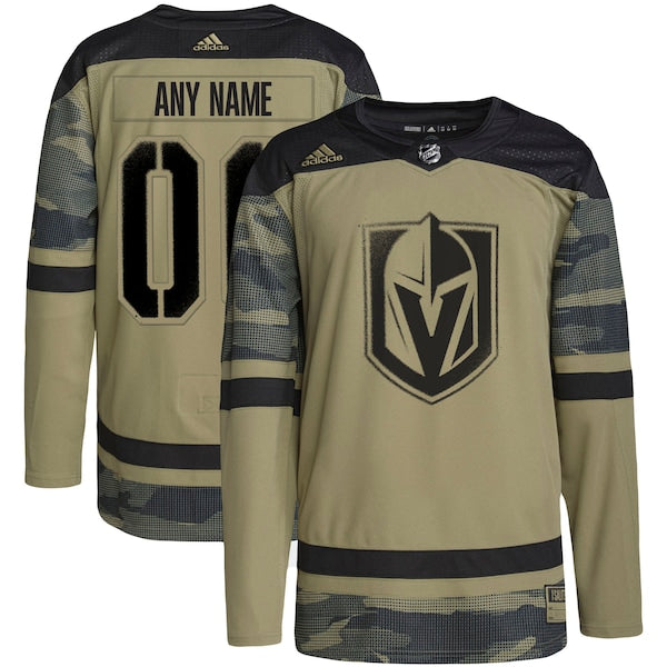 Vegas Golden Knights adidas Military Appreciation Team Authentic Custom Practice Jersey - Camo
