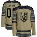 Vegas Golden Knights adidas Military Appreciation Team Authentic Custom Practice Jersey - Camo