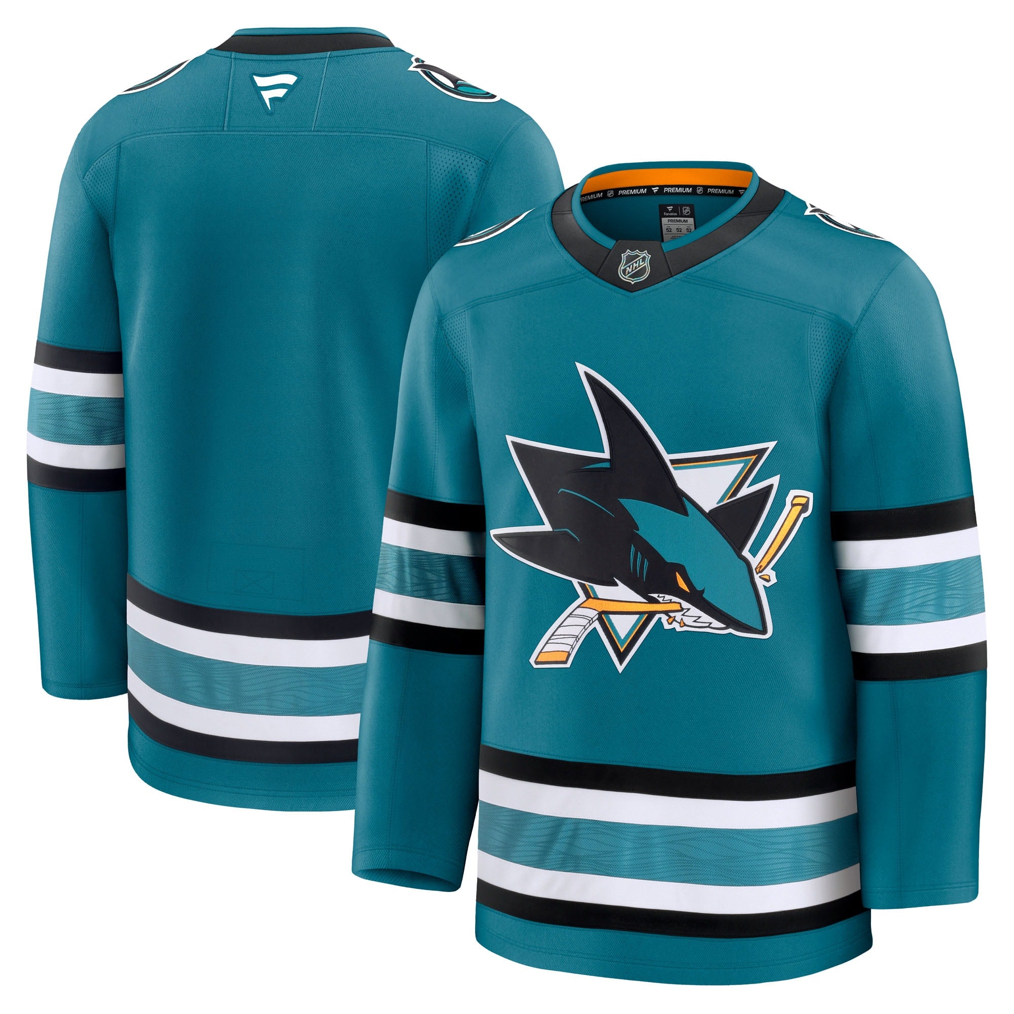San Jose Sharks  Alternate Premium Jersey - Black/Teal
