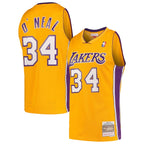 Shaquille O'Neal Los Angeles Lakers  Hardwood Classics Swingman Jersey - Gold