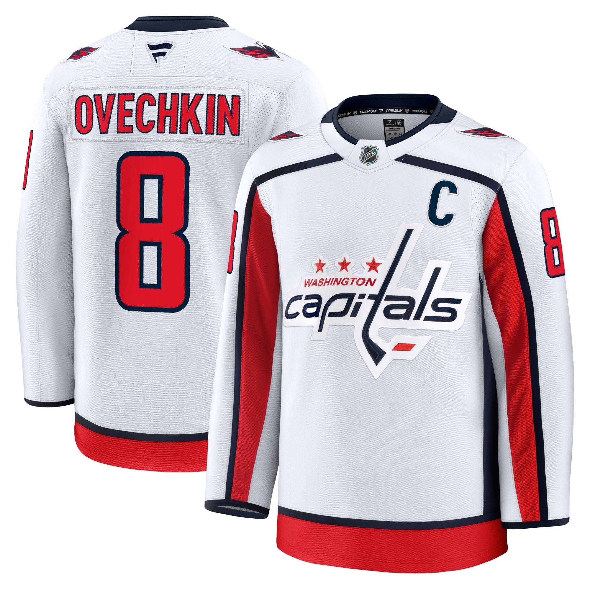 Alexander Ovechkin Washington Capitals  Alternate 50th Anniversary Premium Jersey - Black/White/Red