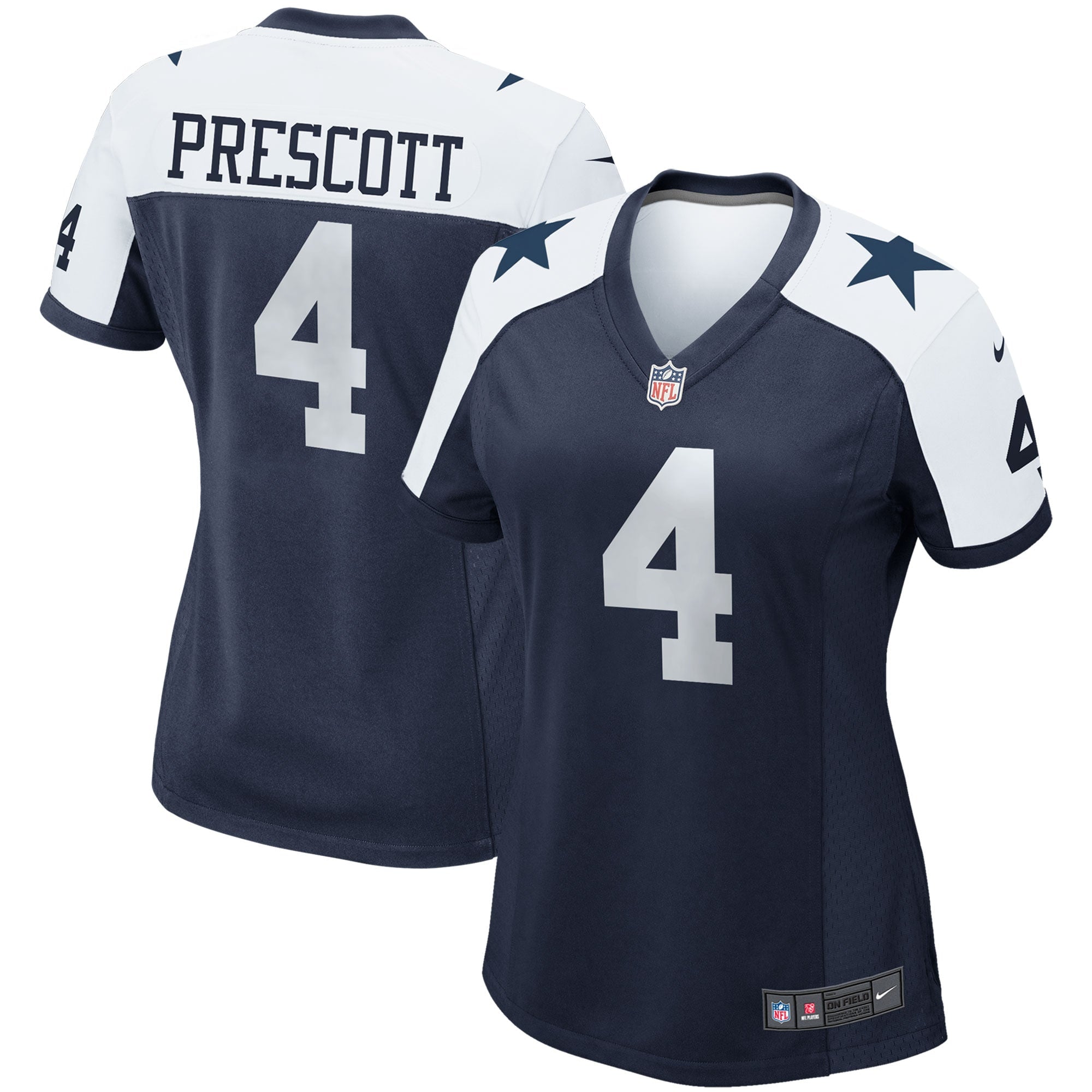 Dak Prescott Dallas Cowboys Nike Women's Team Game Jersey - White/Navy