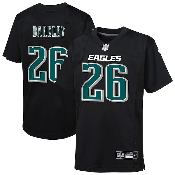 Saquon Barkley Philadelphia Eagles Nike Youth Fashion Game Jersey - Carbon Black
