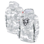 Chicago Bears Nike 2024 Salute to Service Club Fleece Pullover Hoodie - Arctic Camo