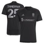 Walker Zimmerman Nashville SC adidas 2024 Man In Black Kit Replica Player Jersey - Black