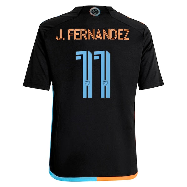 Julian Fernandez New York City FC adidas Youth 2024 24/7 Kit Replica Player Jersey – Black