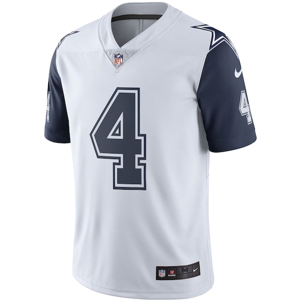 Dak Prescott Nike Dallas Cowboys Color Rush Vapor Limited Jersey - White/Navy