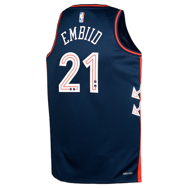 Joel Embiid Philadelphia 76ers Nike Youth  Swingman Replica Jersey - City Edition - Navy