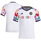 Chicago Fire adidas 2024 Pride Pre-Match Top - White